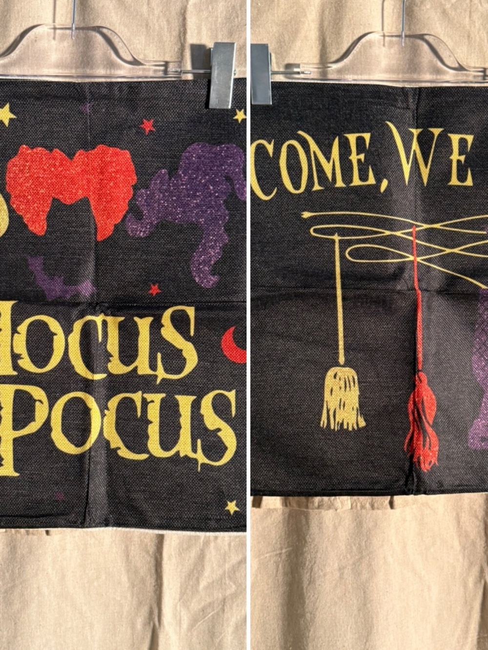 NWOT Hocus Pocus Halloween Pillow Covers – Set of 2, 17"
